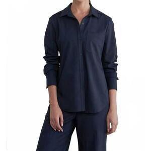 NEW PHOEBE JON harper shirt with epaulettes in navy